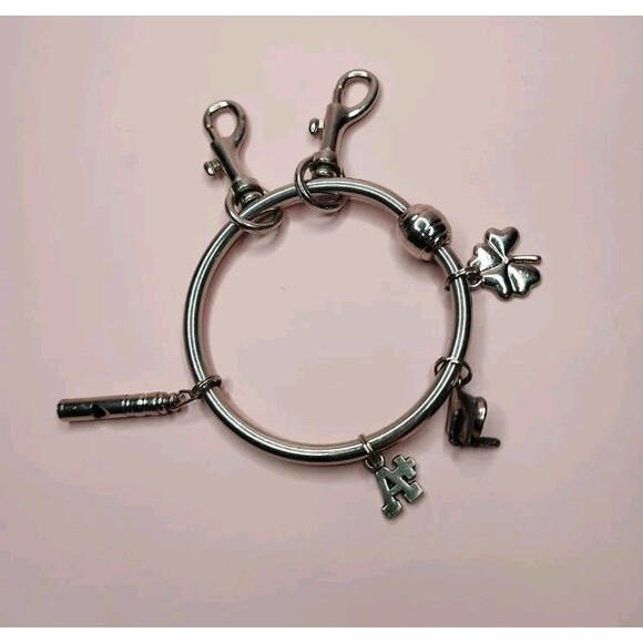 Graduation Silver Charms Metal Keyring Bracelet Keychain Gift Clips Good luck - Picture 1 of 6